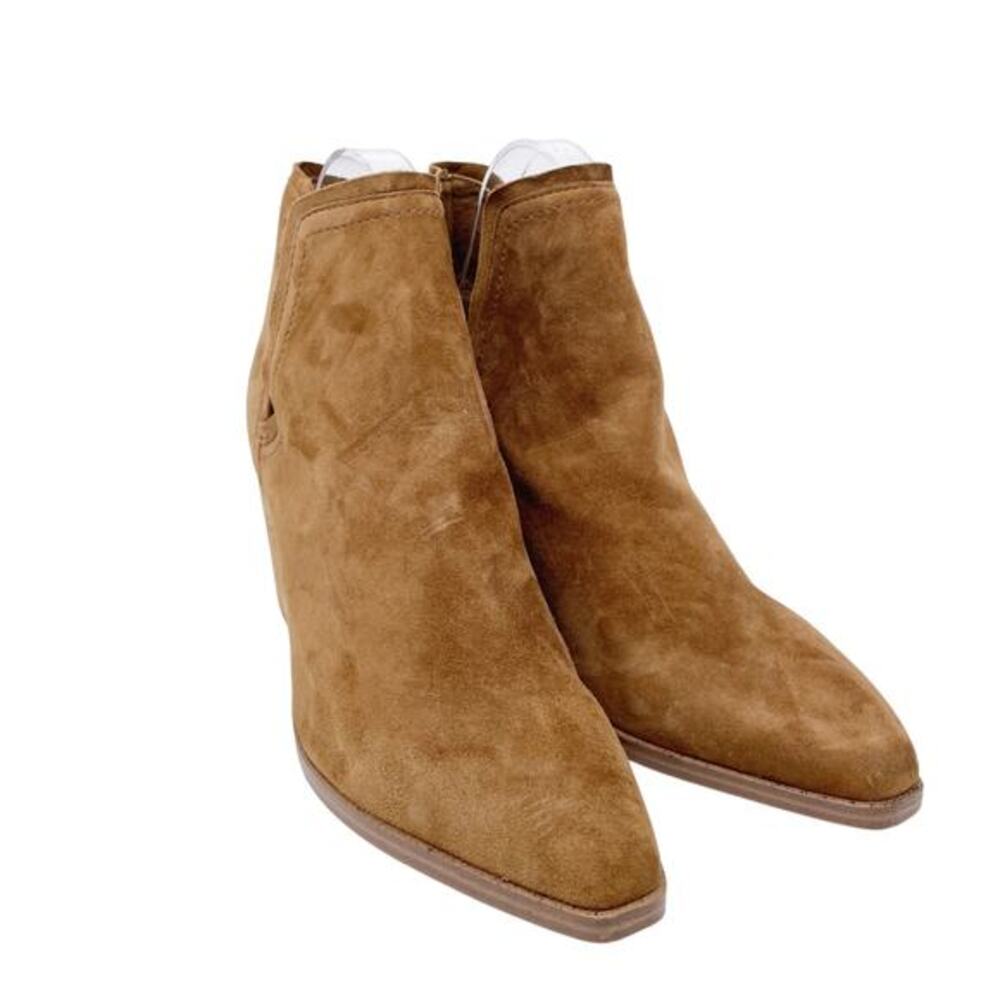 Steve Madden Havannah Block Heel Pointed Toe Booties‎ Brown Suede Size 9.5M
